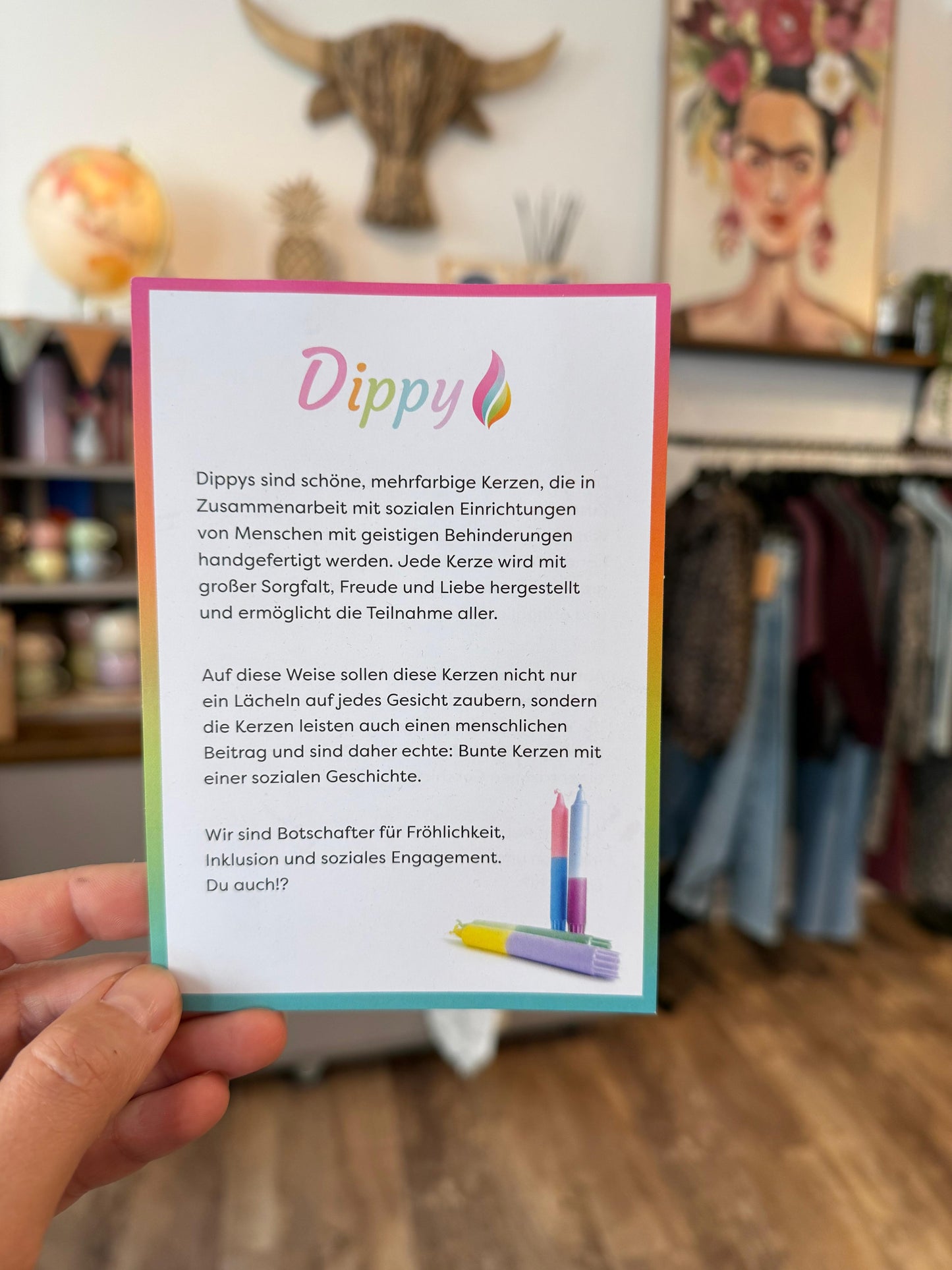 Dippy Kerzen – 2er Set handgefertigte Mehrfarb-Kerzen
