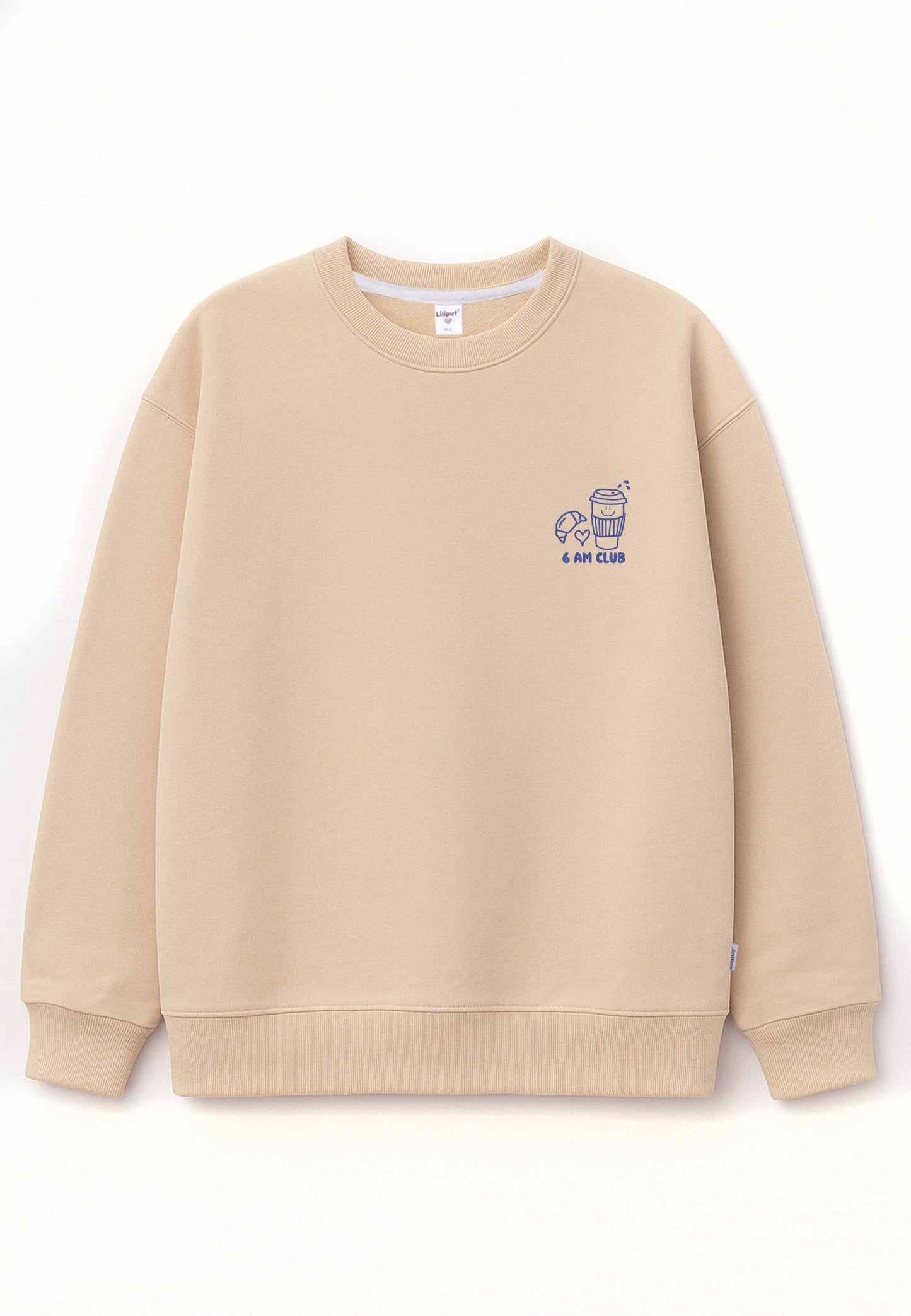 Erwachsenen Sweatshirt Beige Coffee