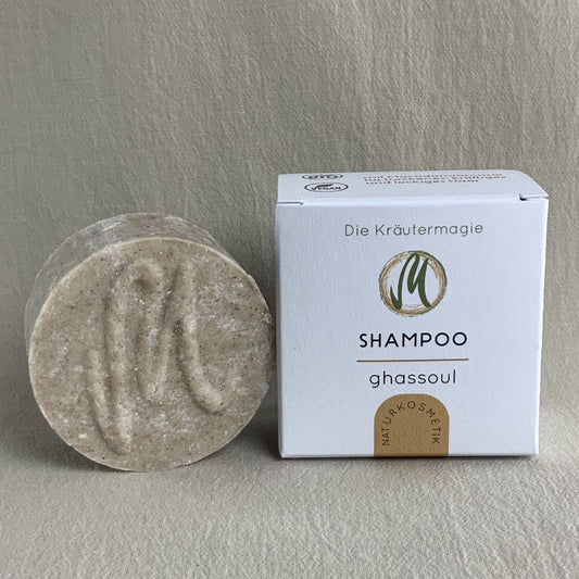 Die Kräutermagie - Festes Shampoo "Ghassoul" mit Ghassoul & Macadamianussöl