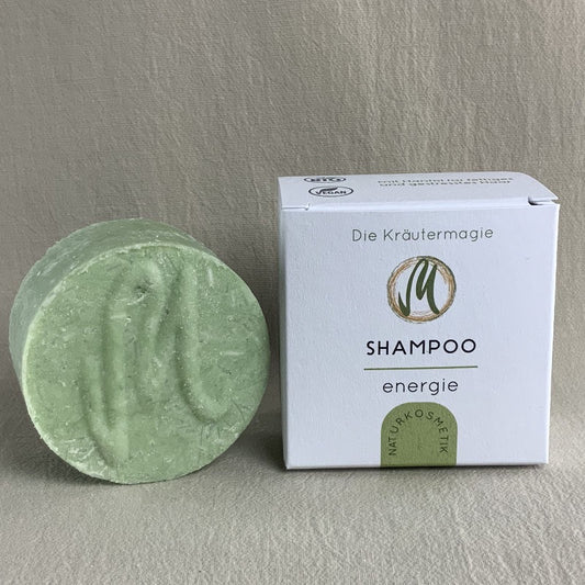 Die Kräutermagie - Festes Shampoo "Energie" mit Hanföl & grüner Tonerde