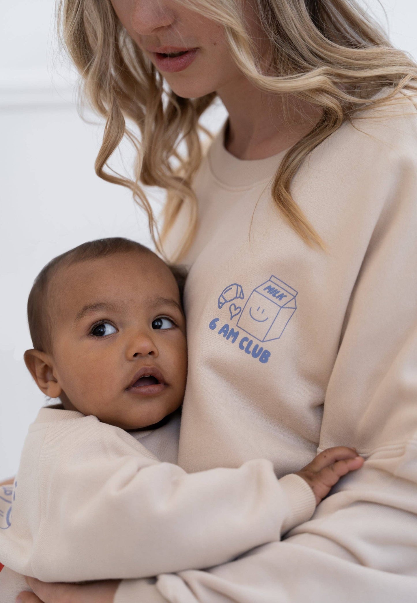 Erwachsenen Sweatshirt Beige Coffee