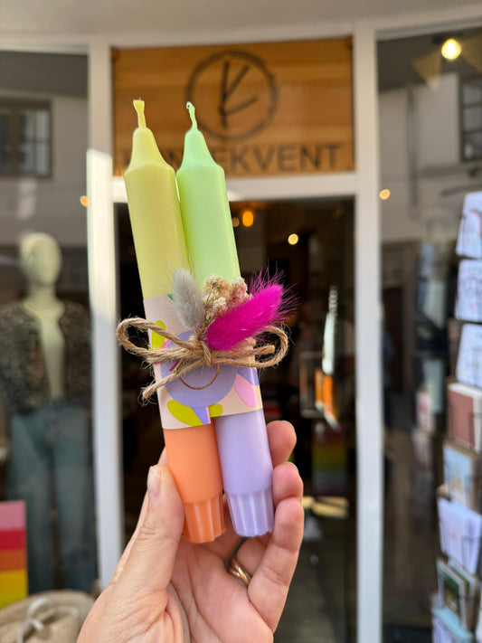 Dippy Kerzen – 2er Set handgefertigte Mehrfarb-Kerzen