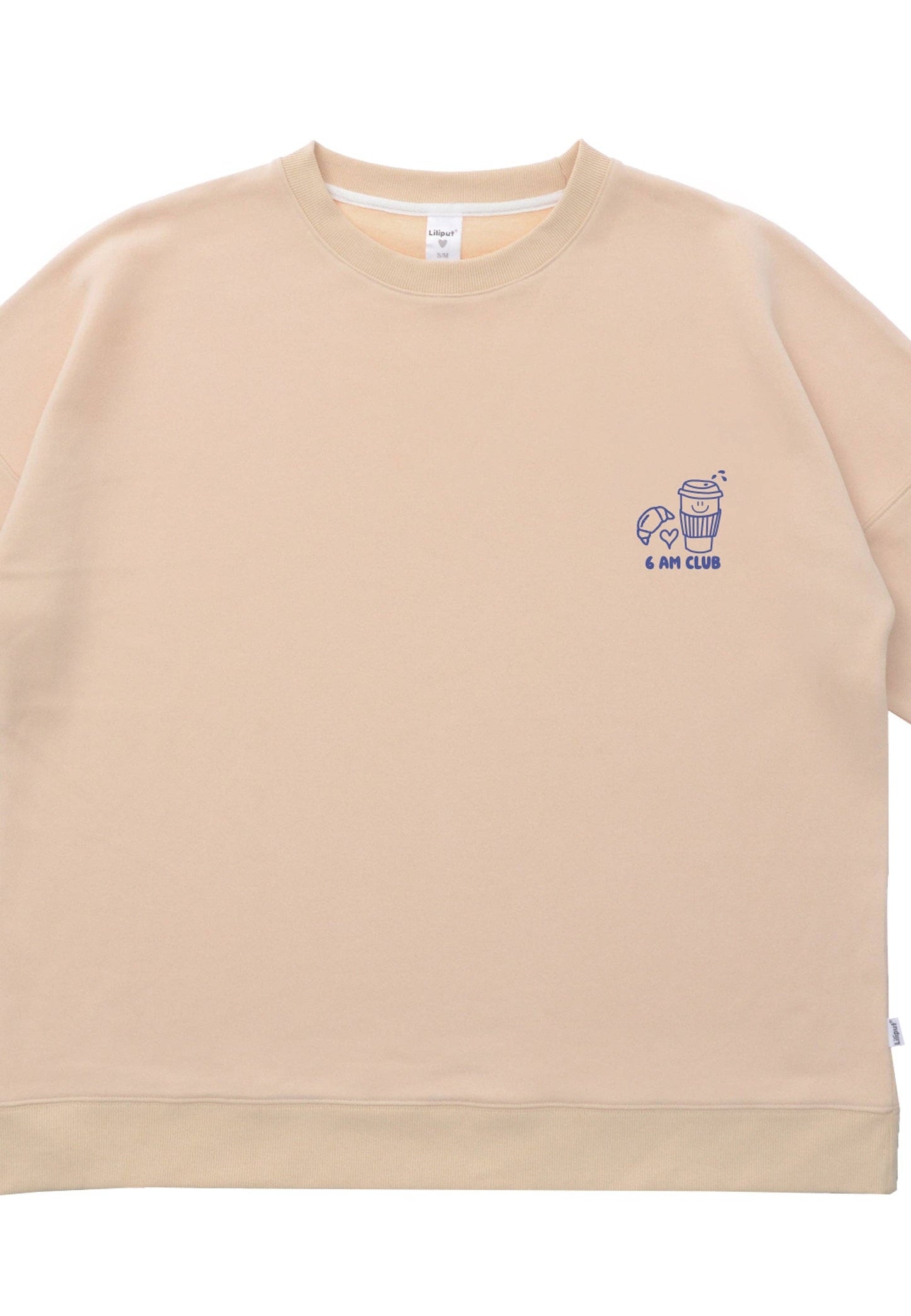Erwachsenen Sweatshirt Beige Coffee