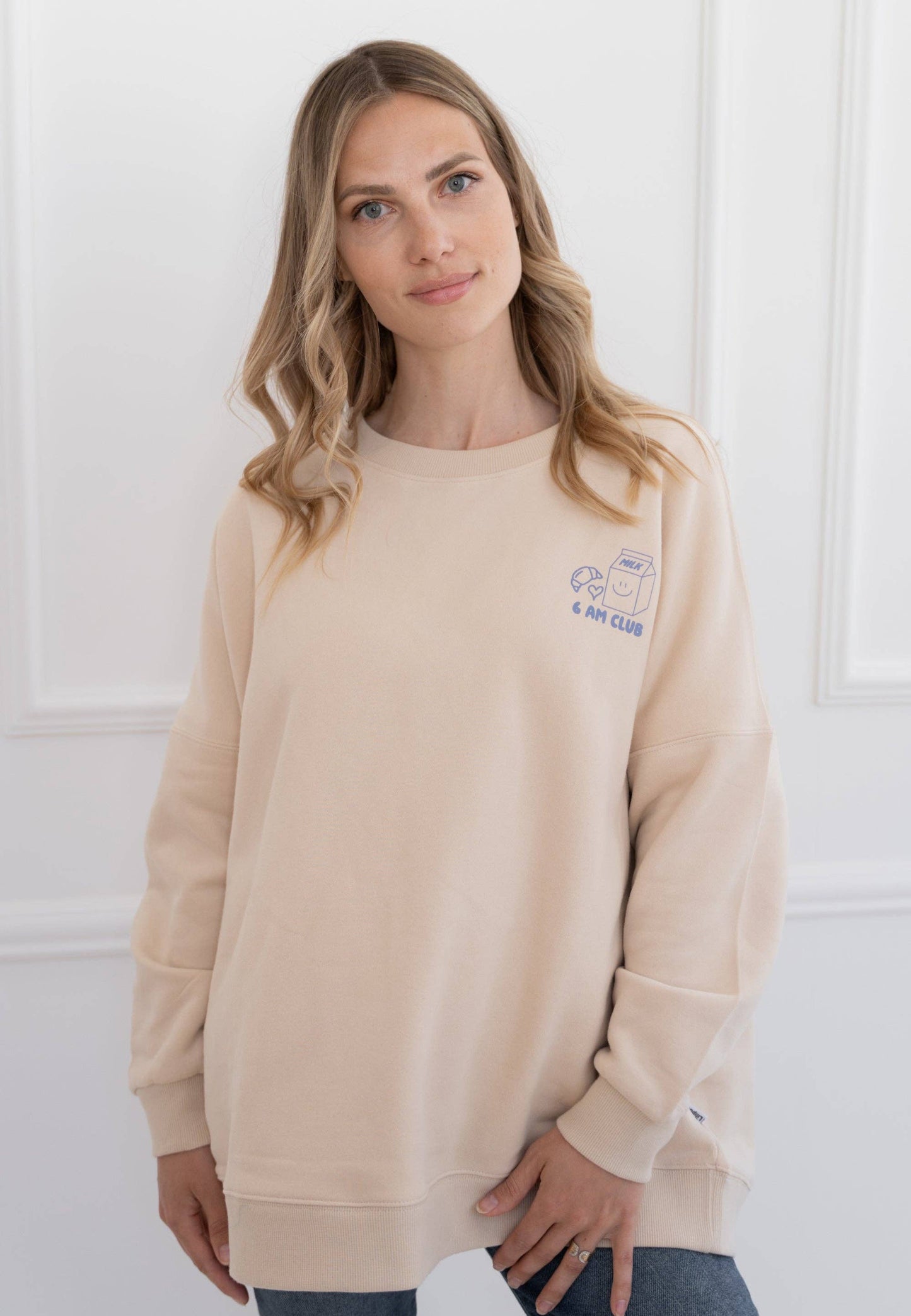 Erwachsenen Sweatshirt Beige Coffee