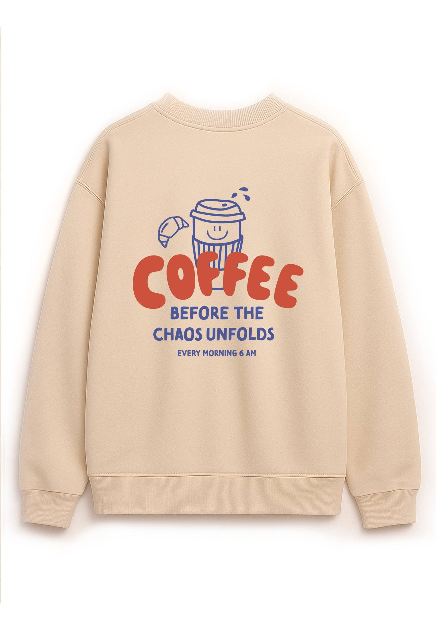 Erwachsenen Sweatshirt Beige Coffee